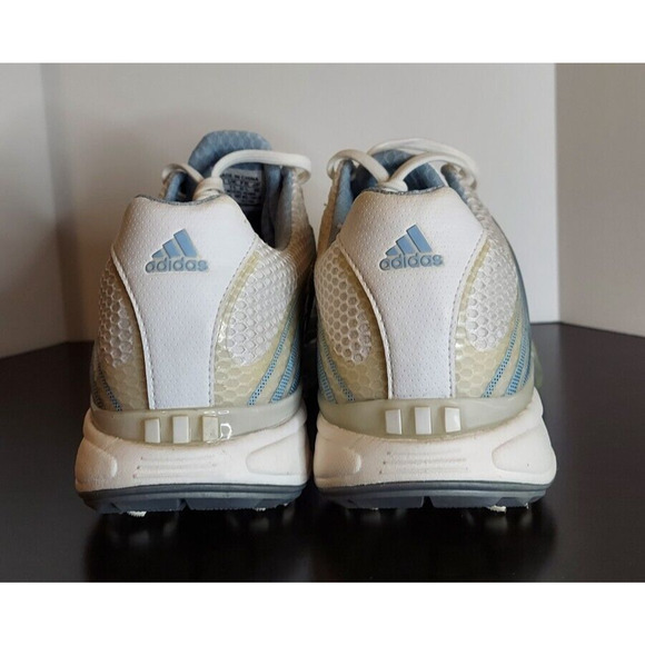 Adidas Powerband Blue White Golf Shoes 738116 Womens Size 9 Traxion Adiprene - Picture 3 of 8